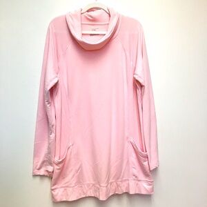 Tek Gear Drytek Cowl Turtleneck Sweater XL Pink